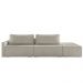 Sofá Ilha Modular com Puff para Sala Living 252cm Georgia Z08 Boucle Bege - Mpozenato
