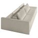 Sofá Ilha Modular com Puff para Sala Living 252cm Georgia Z08 Boucle Bege - Mpozenato