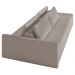 Sofá Ilha Modular com Puff para Sala Living 252cm Georgia Z08 Boucle Bege Escuro - Mpozenato