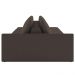 Sofá Ilha Modular com Puff para Sala Living 252cm Georgia Z08 Veludo Marrom - Mpozenato