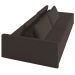 Sofá Ilha Modular com Puff para Sala Living 252cm Georgia Z08 Veludo Marrom - Mpozenato