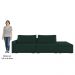 Sofá Ilha Modular com Puff para Sala Living 252cm Georgia Z08 Veludo Verde - Mpozenato
