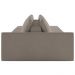 Sofá Ilha Modular com Puff para Sala Living 312cm Georgia Z08 Boucle Bege Escuro - Mpozenato