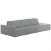Sofá Ilha Modular com Puff para Sala Living 312cm Georgia Z08 Boucle Cinza Claro - Mpozenato