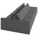 Sofá Ilha Modular com Puff para Sala Living 312cm Georgia Z08 Linho Cinza Escuro - Mpozenato