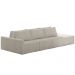 Sofá Ilha Modular com Puff para Sala Living 342cm Georgia K04 Bouclê Bege - Mpozenato