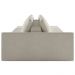 Sofá Ilha Modular com Puff para Sala Living 342cm Georgia K04 Bouclê Bege - Mpozenato