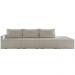 Sofá Ilha Modular com Puff para Sala Living 342cm Georgia K04 Bouclê Bege - Mpozenato