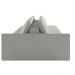 Sofá Ilha Modular com Puff para Sala Living 342cm Georgia K04 Linho Cinza - Mpozenato