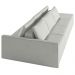 Sofá Ilha Modular com Puff para Sala Living 342cm Georgia K04 Linho Cinza - Mpozenato