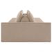Sofá Ilha Modular com Puff para Sala Living 342cm Georgia K04 Veludo Bege - Mpozenato