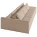 Sofá Ilha Modular com Puff para Sala Living 342cm Georgia K04 Veludo Bege - Mpozenato