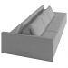 Sofá Ilha Modular com Puff para Sala Living 342cm Georgia K04 Veludo Cinza - Mpozenato