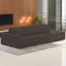 Sofá Ilha Modular com Puff para Sala Living 342cm Georgia K04 Veludo Marrom - Mpozenato