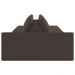 Sofá Ilha Modular com Puff para Sala Living 342cm Georgia K04 Veludo Marrom - Mpozenato