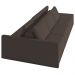 Sofá Ilha Modular com Puff para Sala Living 342cm Georgia K04 Veludo Marrom - Mpozenato