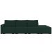 Sofá Ilha Modular com Puff para Sala Living 342cm Georgia K04 Veludo Verde - Mpozenato