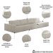 Sofá Ilha Modular com Puff para Sala Living 392cm Georgia K04 Bouclê Bege - Mpozenato