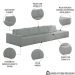 Sofá Ilha Modular com Puff para Sala Living 392cm Georgia K04 Bouclê Cinza - Mpozenato