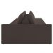 Sofá Ilha Modular com Puff para Sala Living 392cm Georgia K04 Veludo Marrom - Mpozenato