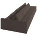 Sofá Ilha Modular com Puff para Sala Living 392cm Georgia K04 Veludo Marrom - Mpozenato