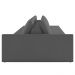 Sofá Ilha Modular com Puff para Sala Living 392cm Georgia Z08 Veludo Cinza Escuro - Mpozenato