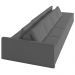Sofá Ilha Modular com Puff para Sala Living 392cm Georgia Z08 Veludo Cinza Escuro - Mpozenato