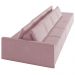 Sofá Ilha Modular com Puff para Sala Living 392cm Georgia Z08 Veludo Rosê - Mpozenato