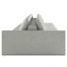 Sofá Ilha Modular com Puff para Sala Living 432cm Georgia K04 Linho Cinza - Mpozenato