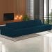 Sofá Ilha Modular com Puff para Sala Living 432cm Georgia K04 Veludo Azul - Mpozenato