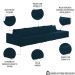 Sofá Ilha Modular com Puff para Sala Living 432cm Georgia K04 Veludo Azul - Mpozenato