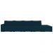 Sofá Ilha Modular com Puff para Sala Living 432cm Georgia K04 Veludo Azul - Mpozenato