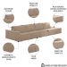 Sofá Ilha Modular com Puff para Sala Living 432cm Georgia K04 Veludo Bege - Mpozenato