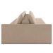 Sofá Ilha Modular com Puff para Sala Living 432cm Georgia K04 Veludo Bege - Mpozenato