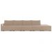 Sofá Ilha Modular com Puff para Sala Living 432cm Georgia K04 Veludo Bege - Mpozenato