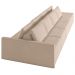 Sofá Ilha Modular com Puff para Sala Living 432cm Georgia K04 Veludo Bege - Mpozenato