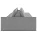 Sofá Ilha Modular com Puff para Sala Living 432cm Georgia K04 Veludo Cinza - Mpozenato