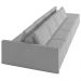 Sofá Ilha Modular com Puff para Sala Living 432cm Georgia K04 Veludo Cinza - Mpozenato