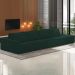 Sofá Ilha Modular com Puff para Sala Living 432cm Georgia K04 Veludo Verde - Mpozenato
