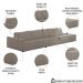 Sofá Ilha Modular com Puff para Sala Living 432cm Georgia Z08 Boucle Bege Escuro - Mpozenato