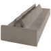 Sofá Ilha Modular com Puff para Sala Living 432cm Georgia Z08 Boucle Bege Escuro - Mpozenato