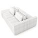 Sofá Ilha e Puff Sala Living 245cm Siesta M22 Bouclê Branco - Mpozenato
