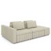Sofá Ilha e Puff Sala Living 285cm Siesta M22 Linho Areia    - Mpozenato
