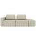 Sofá Ilha e Puff Sala Living 285cm Siesta M22 Linho Areia    - Mpozenato