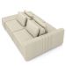 Sofá Ilha e Puff Sala Living 285cm Siesta M22 Linho Areia    - Mpozenato