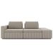 Sofá Ilha e Puff Sala Living 285cm Siesta M22 Veludo Bege  - Mpozenato