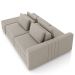 Sofá Ilha e Puff Sala Living 285cm Siesta M22 Veludo Bege  - Mpozenato