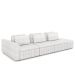 Sofá Ilha e Puff Sala Living 365cm Siesta M22 Bouclê Branco - Mpozenato