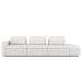 Sofá Ilha e Puff Sala Living 365cm Siesta M22 Bouclê Branco - Mpozenato