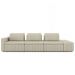 Sofá Ilha e Puff Sala Living 395cm Siesta M22 Linho Areia    - Mpozenato